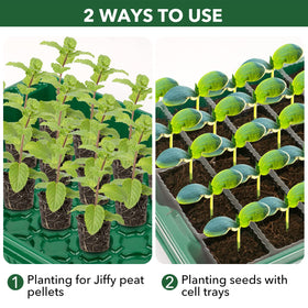 YAUNGEL seed starter trays pair with grow lights for year round starting