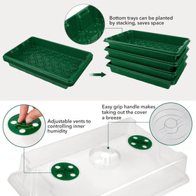 YAUNGEL seed tray featuring two adjustable ventilation windows for humidity tuning