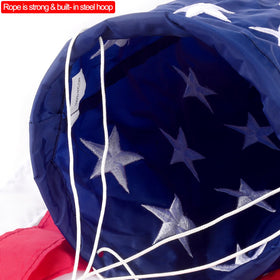 YAVOUN Windsock with embroidered stars adds vivid color to your home.
