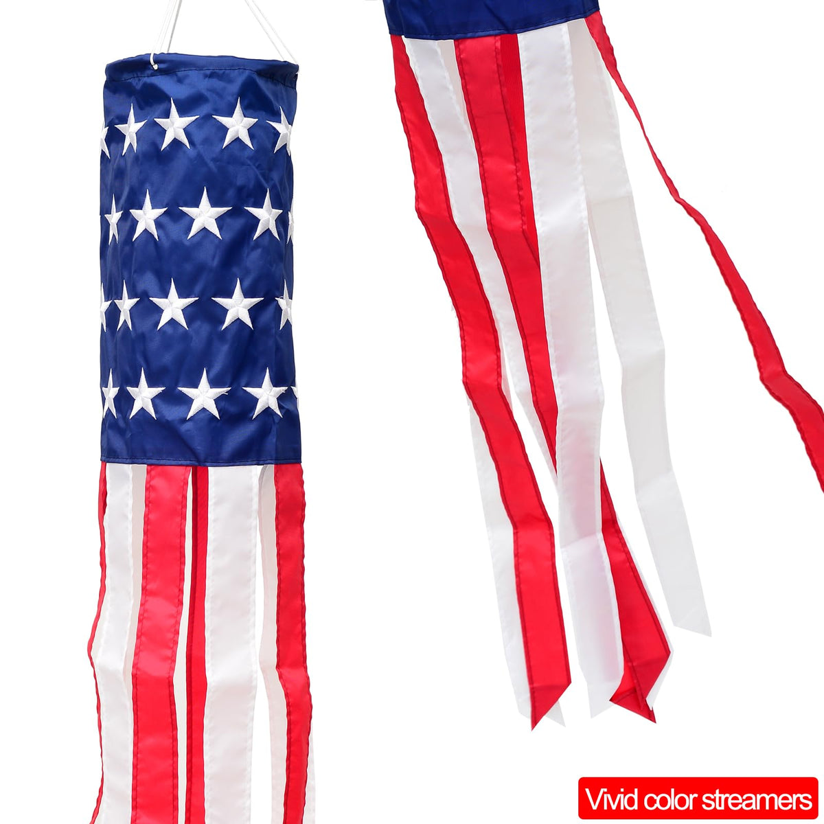YAVOUN Patriotic windsock brightens patios and canopies with motion.