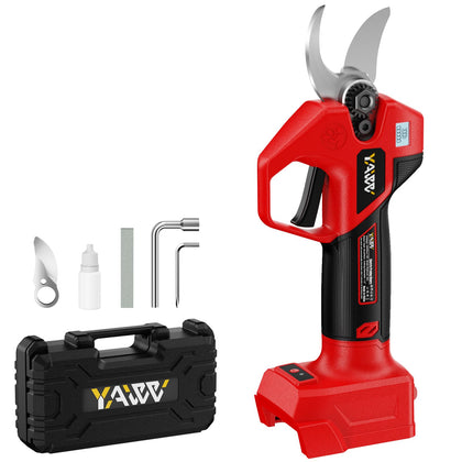YAWV brushless pruning shears with LCD display for precise garden cuts