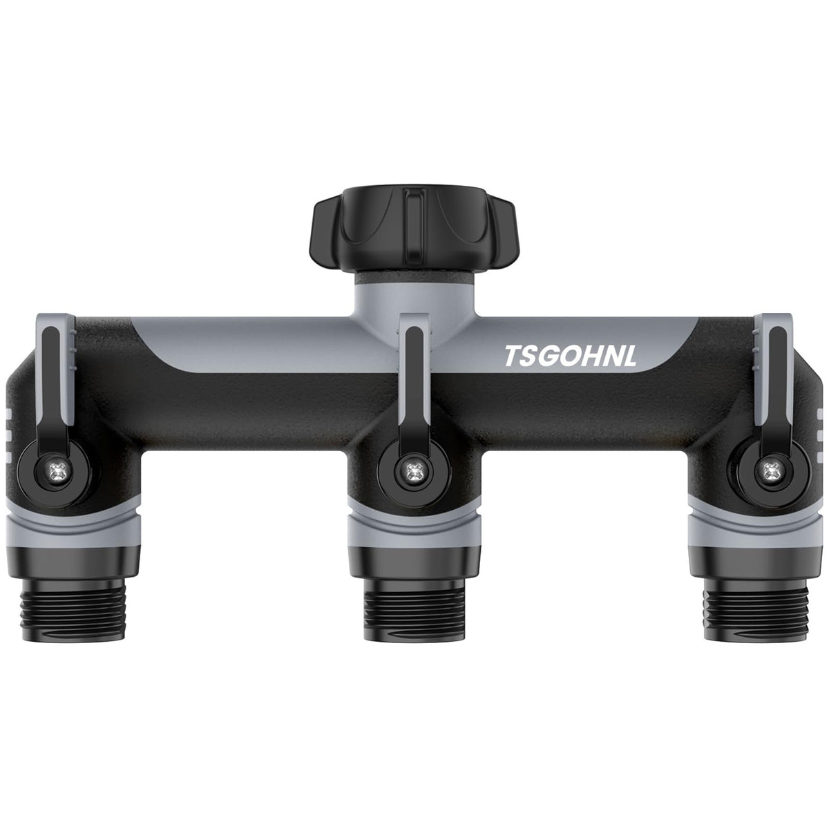 Yayamz 3-way hose splitter assembly for versatile garden watering.