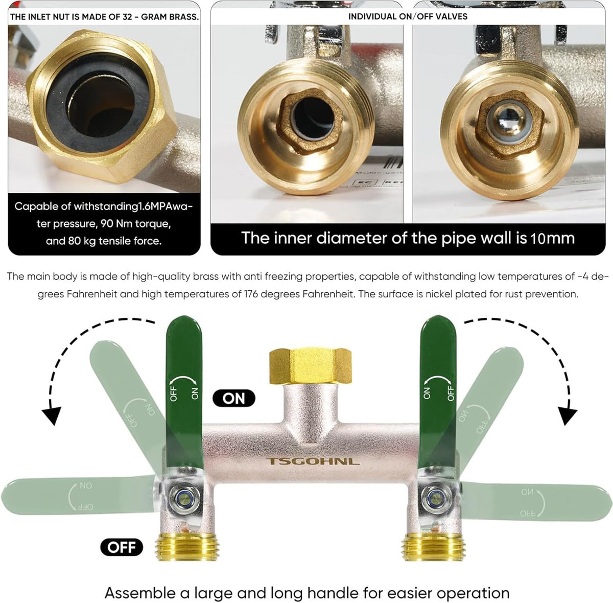 Yayamz brass hex nut maintains watertight performance under high pressure