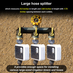Yayamz high-flow splitter with 0.4 inch orifice delivering strong flow at high pressure