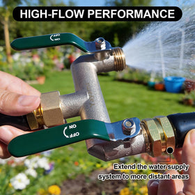 Yayamz 2.95-inch spout spacing supports timers and larger hoses