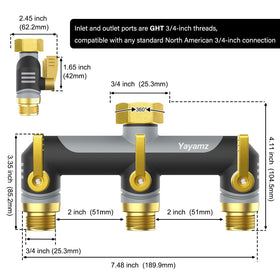 Yayamz independent shut-off valves enabling precise control for separate hoses and timers