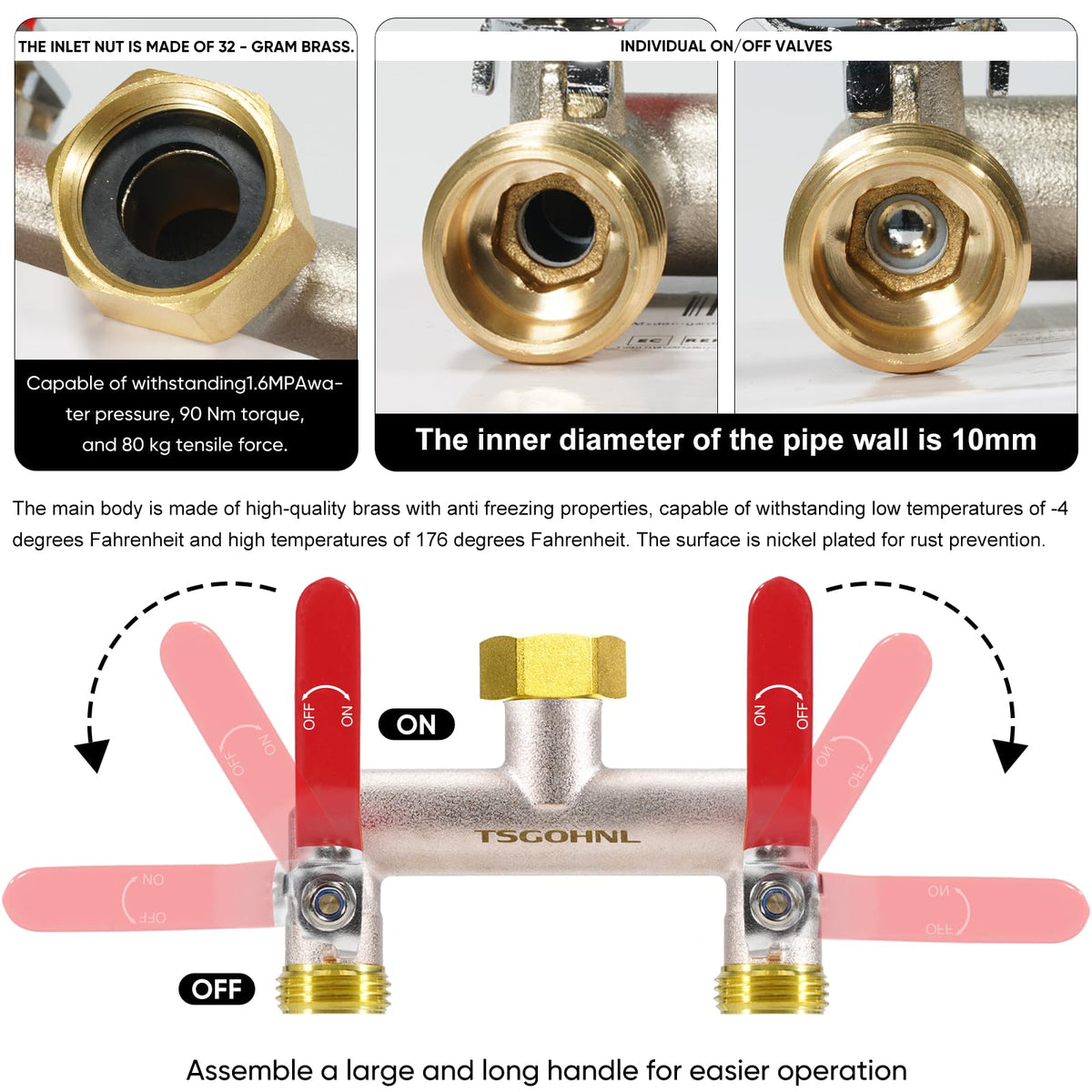 Yayamz 2.95-inch spout spacing for multiple timers and fixtures.