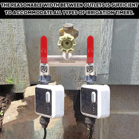 Yayamz vertical outlet design promotes reliable hose connections.