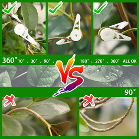 YBB plastic plant clips close-up highlighting durable material for long-lasting use.
