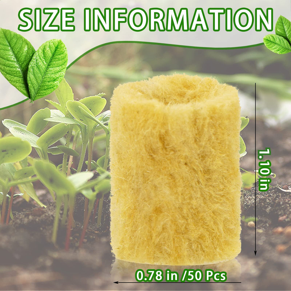 YBB rockwool plug closeup texture showing moisture retention and air spaces
