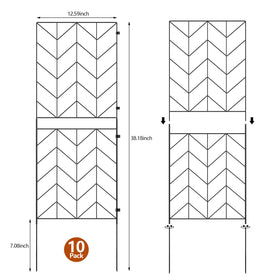 YBING 10ft garden fence border providing versatile perimeter for beds.
