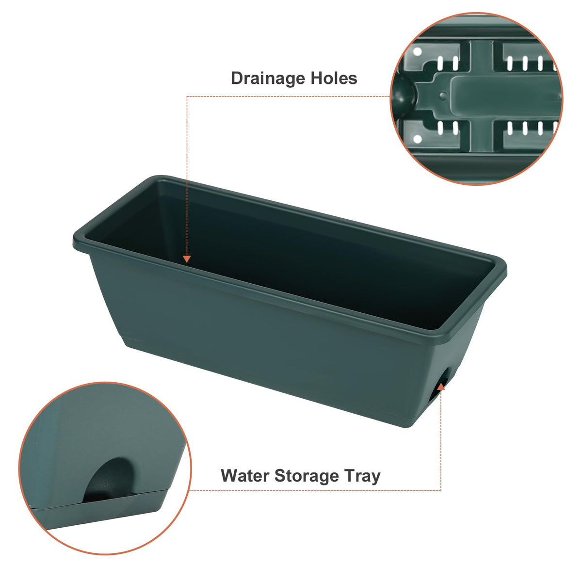 Bottom drainage and storage prevent leakage and waterlogging in the YBING planter.