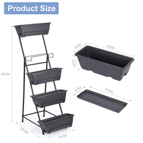 YBING outdoor balcony garden setup shown with vertical planting efficiency.