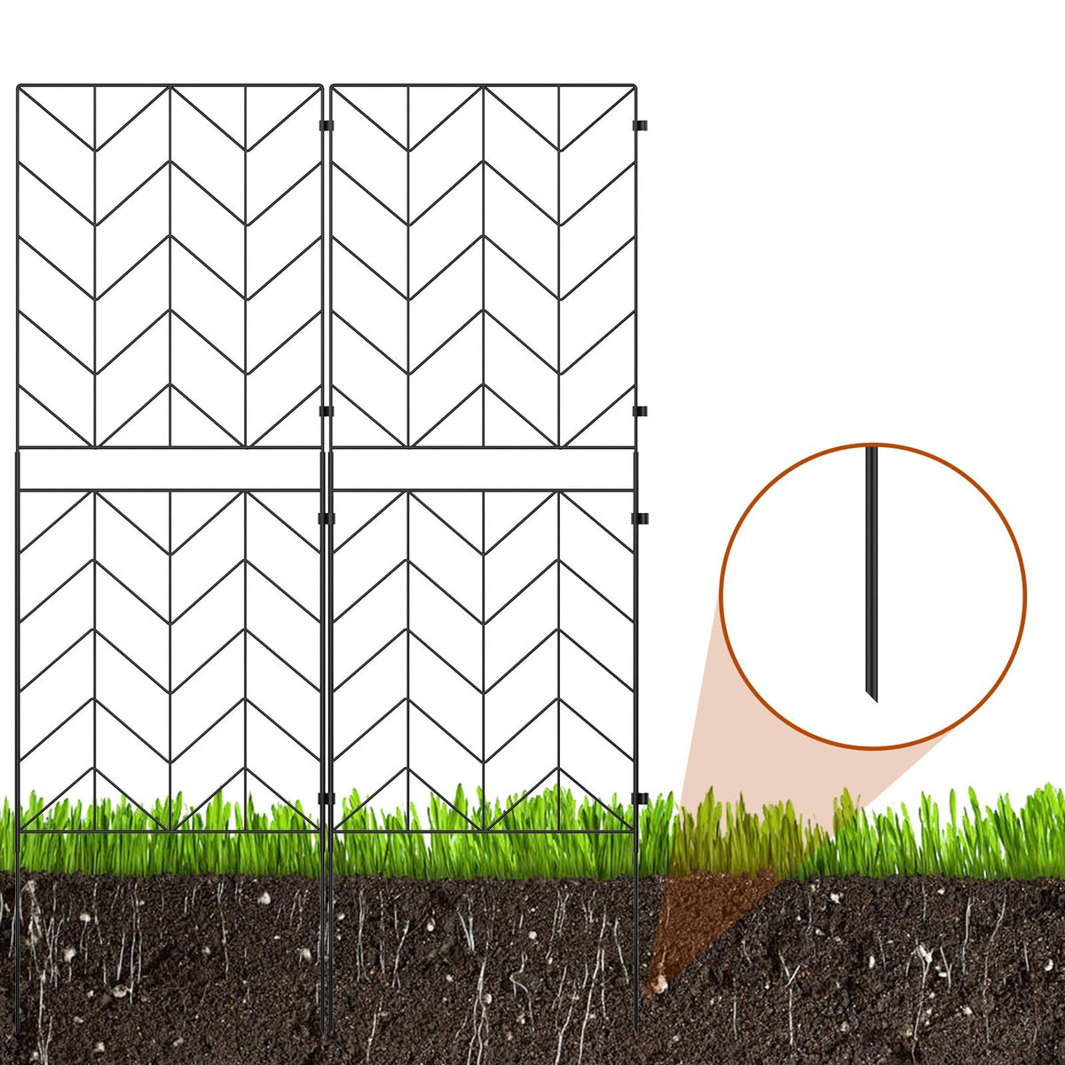 YBING small animal barrier protects plants in yard or patio.