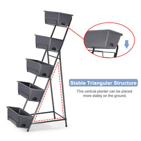 YBING sturdy triangular-frame design enhances stability for outdoor herb beds.