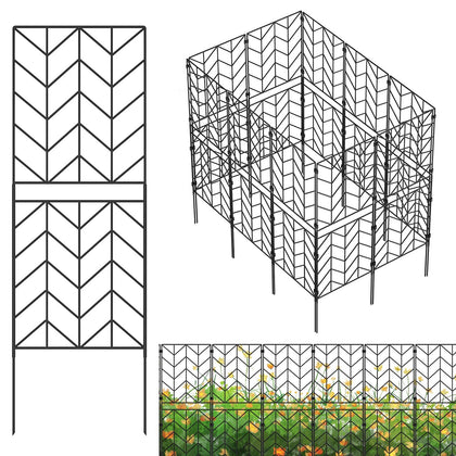 YBING tall garden fence panel assembly for quick setup and sturdy boundary.