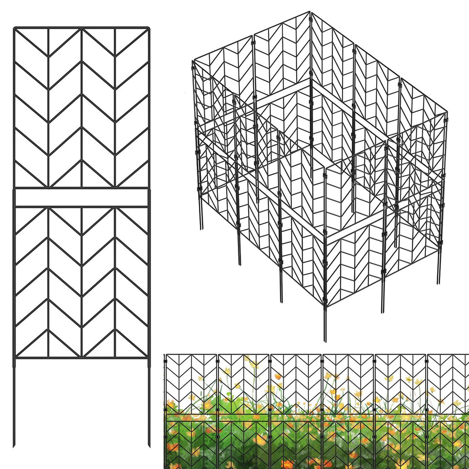 YBING tall garden fence panel assembly for quick setup and sturdy boundary.
