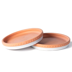 YBX two-pack saucer set provides versatile plant organization