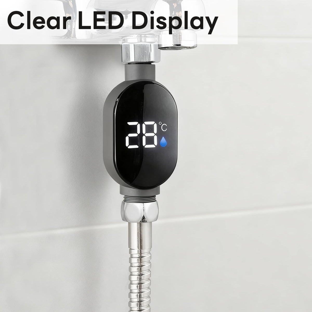 YcaeyLnaR color-coded indicators signal hot, comfortable, and cold water.