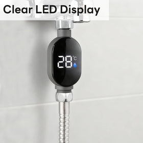 YcaeyLnaR color-coded indicators signal hot, comfortable, and cold water.