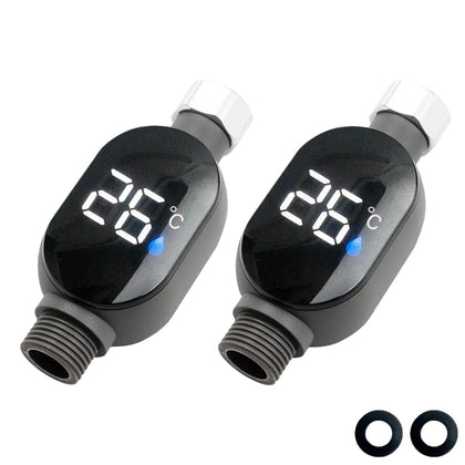 YcaeyLnaR shower thermometer LED display for quick temperature reading.