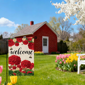 YCDMLJC double-sided garden flag ensures legibility from both directions during windy days.