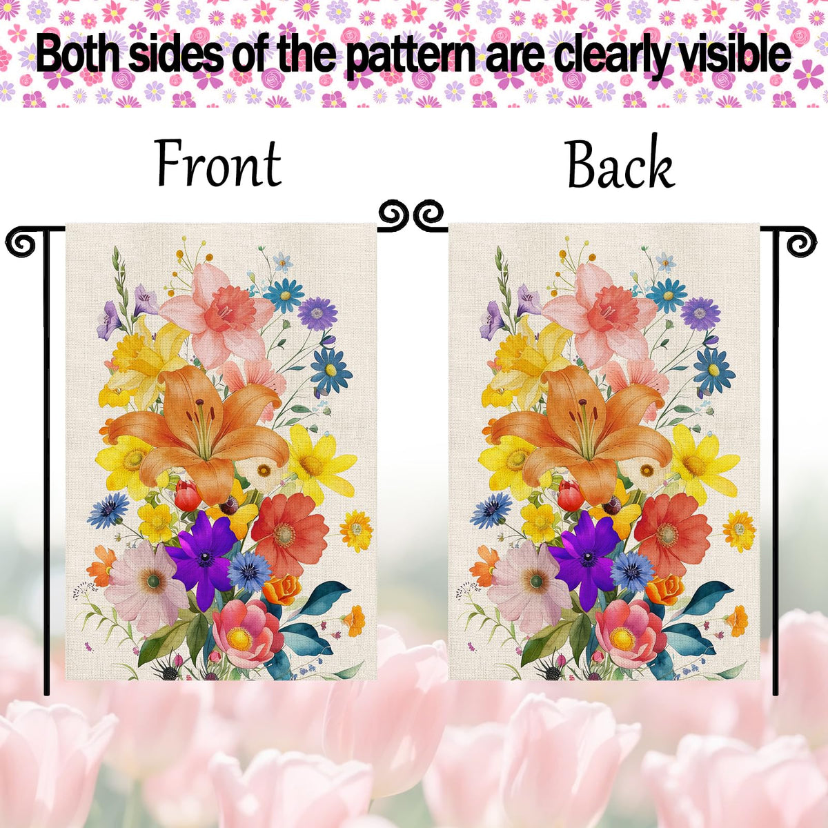 YCDMLJC double-sided garden flag for versatile outdoor viewing
