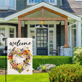 YCDMLJC Garden entry decor flag brightens yards and welcomes visitors with seasonal charm