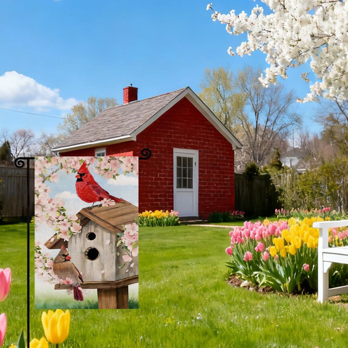 YCDMLJC garden entrance flag ideal for porch and yard decor.