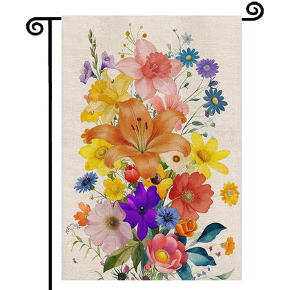 YCDMLJC spring floral garden flag front view enhances curb appeal