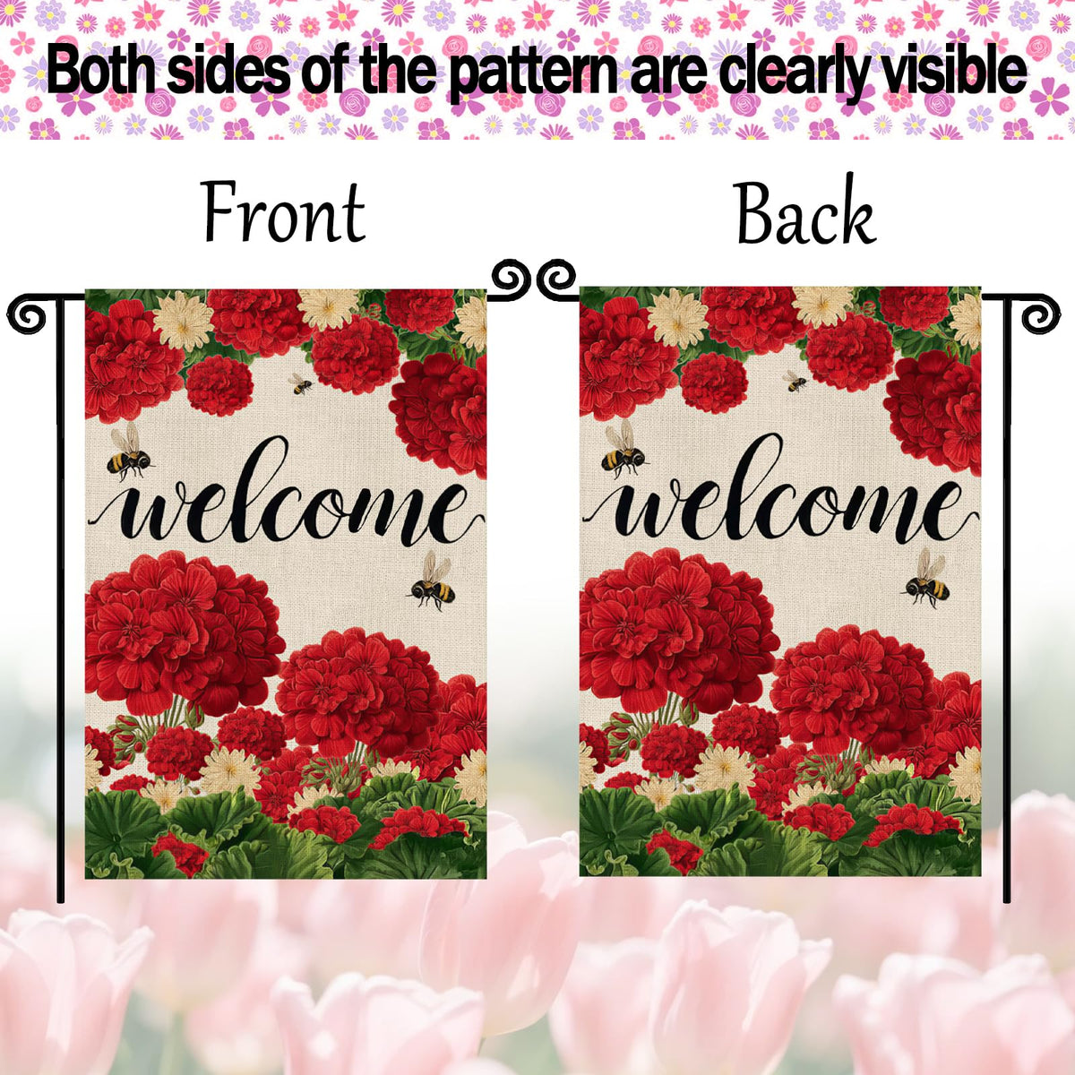 YCDMLJC spring-summer outdoor flag provides durable polyester for year-round use.