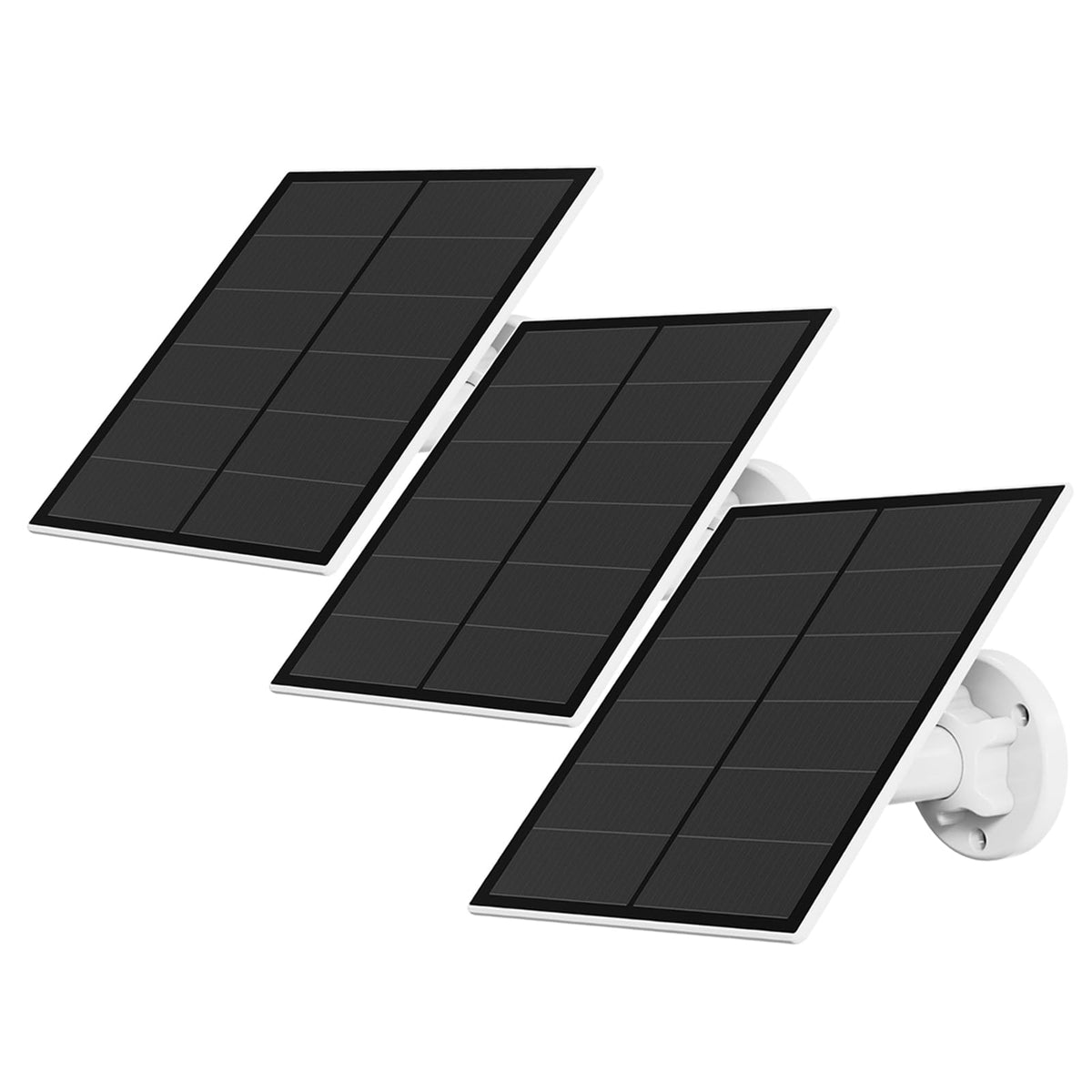 YCTechCam 5W solar panel with nine-point-eight-foot cable powering outdoor cameras