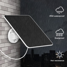 YCTechCam 5W solar panel includes USB-C and barrel connectors for easy setup