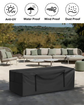 Yczzzj weatherproof Oxford fabric resists sun, rain, dust for cushions.