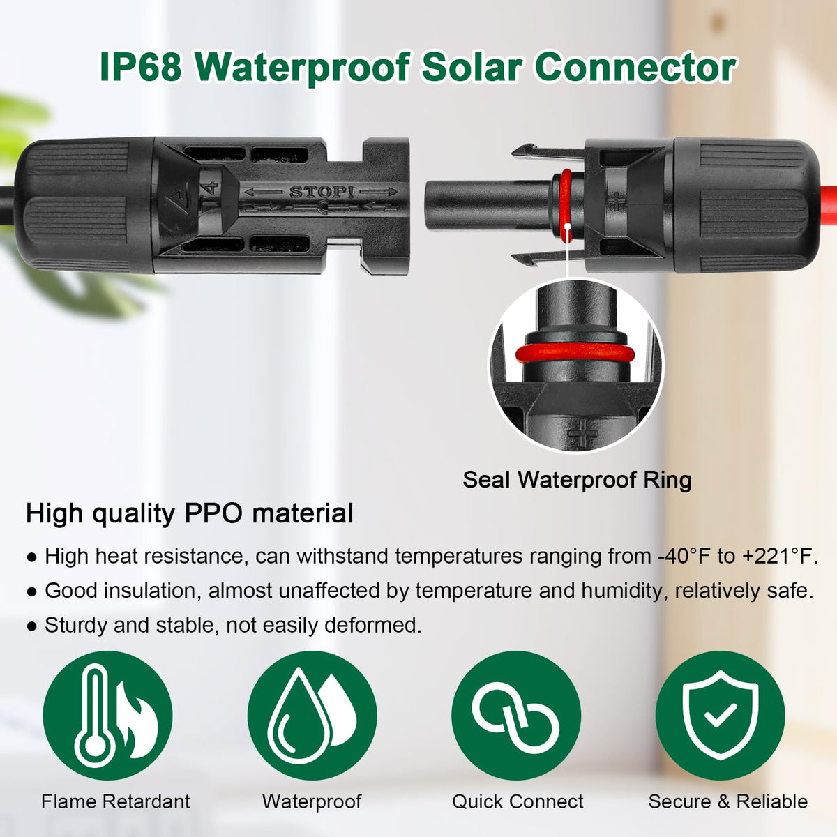 YDDECW copper-core 10AWG wire powering high-demand solar panels