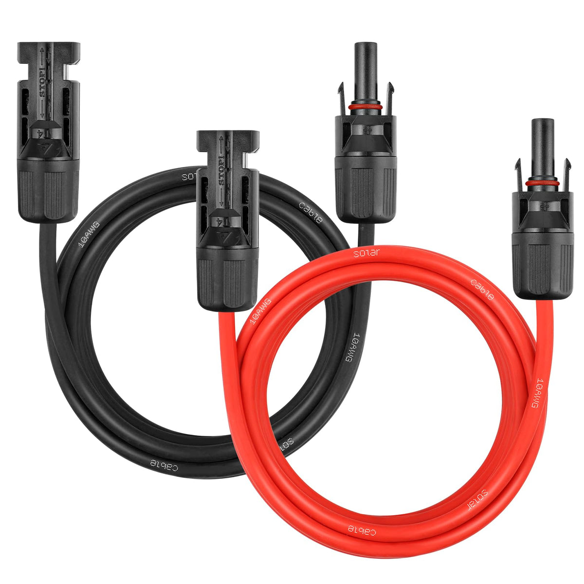YDDECW solar extension cable red wire end with waterproof connectors for outdoor PV setups