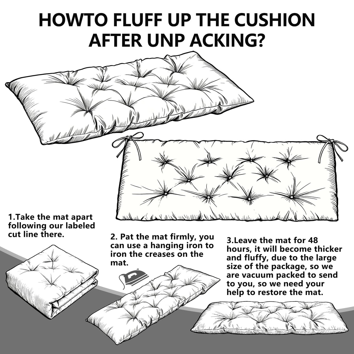 Yddsky floor cushion for bench use great for lounging.