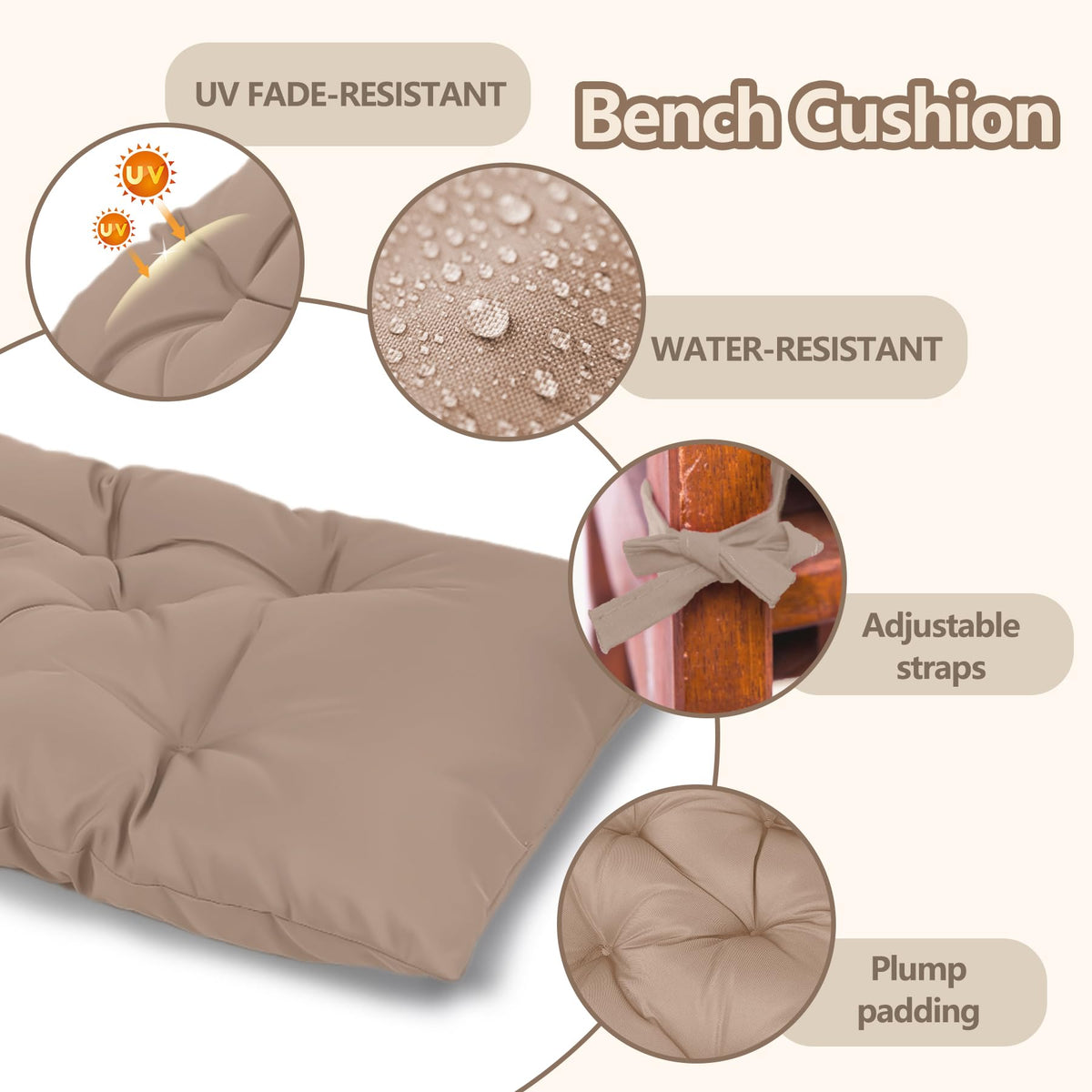 Yddsky garden chair cushion weatherproof fade-free.