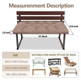 Yddsky loveseat pad 47.3in thick supports comfortable seating.
