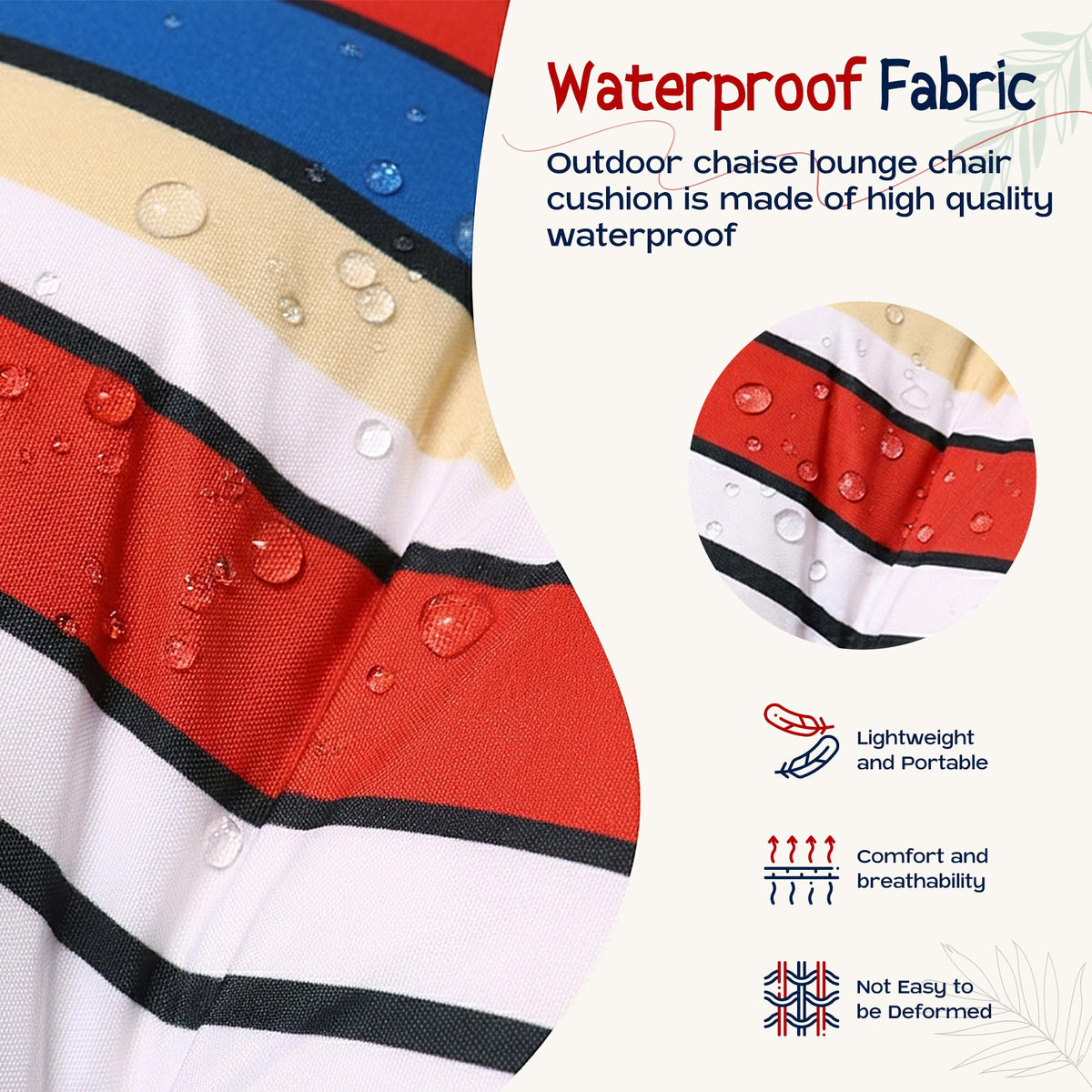 Yddsky water-repellent Oxford fabric cushion ready for sun and light rain