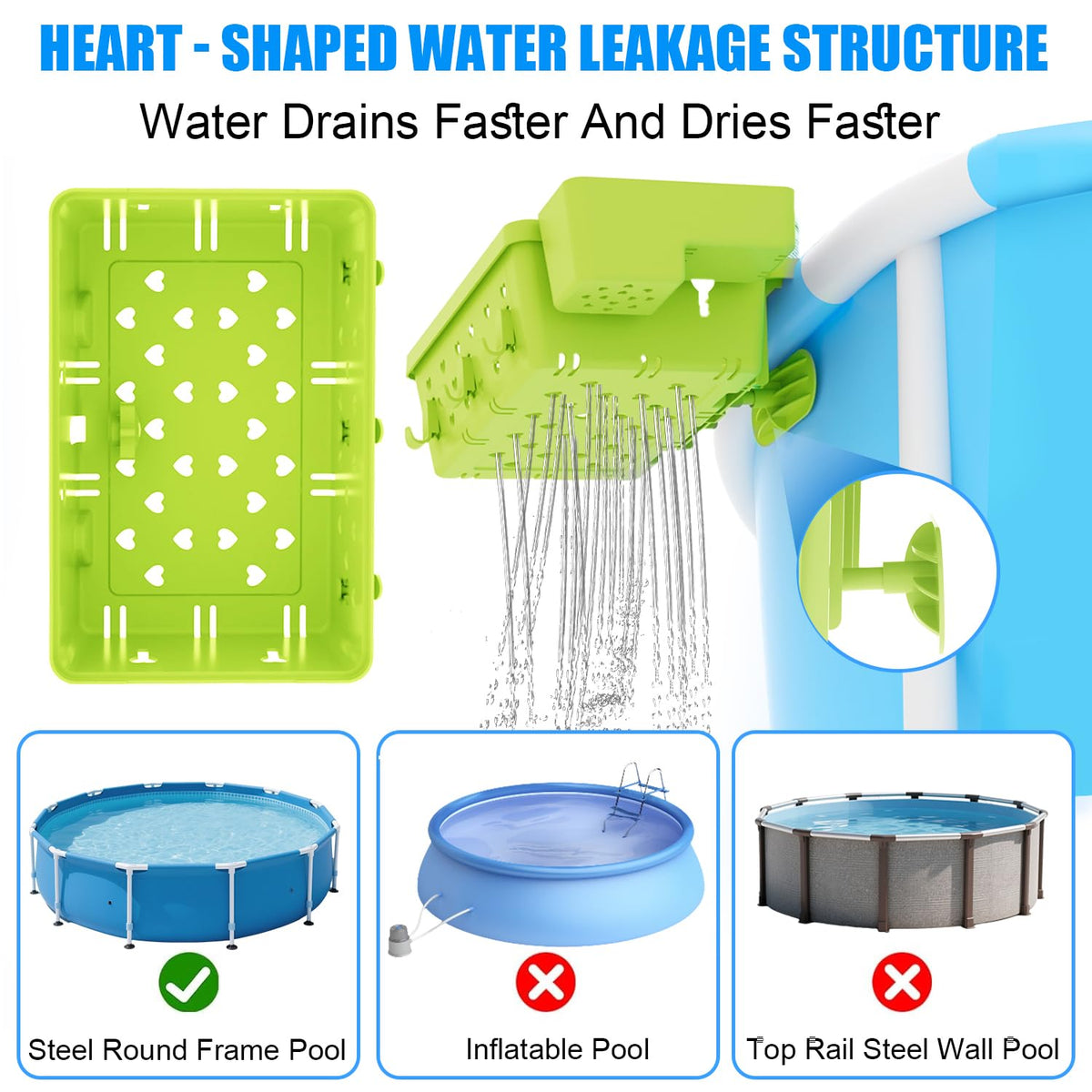 YDHZ hollow design prevents water buildup and aids drainage.