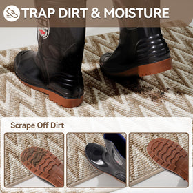YDKGL mat demonstrating moisture-absorbent core for drier floors