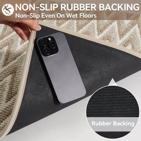 YDKGL washable mat being cleaned in cold water for easy care