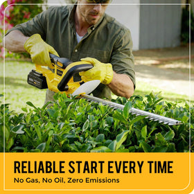 Compact YDlawn hedge trimmer ideal for small hedges and shrubs.