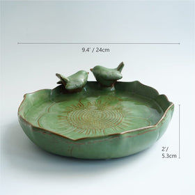 Yeaco heavy-duty ceramic bowl shows sturdy construction for outdoor use