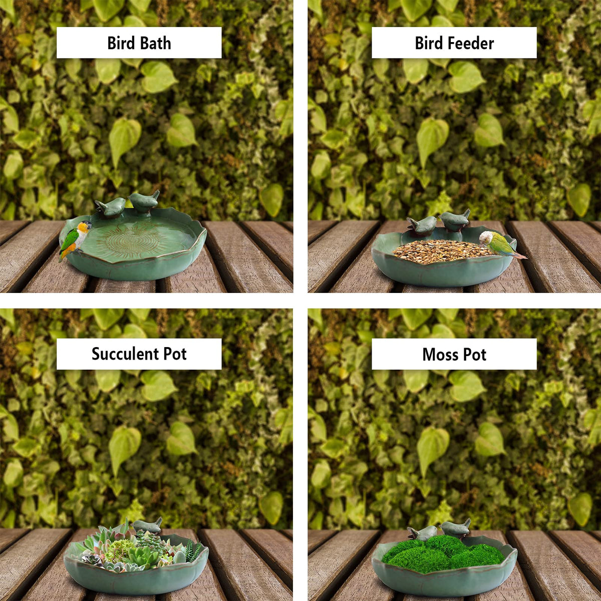 Yeaco outdoor-friendly bowl easy to clean and reposition in garden