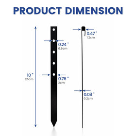 Yeahjiae 10-inch six-hole stake anchors edging securely.