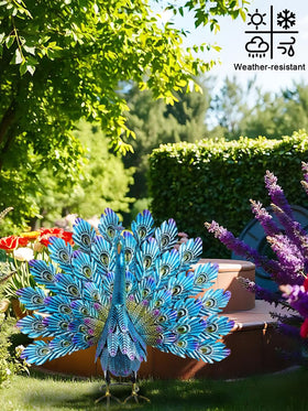 YEAHOME versatile indoor/outdoor peacock decor for living rooms, patios, or poolside.