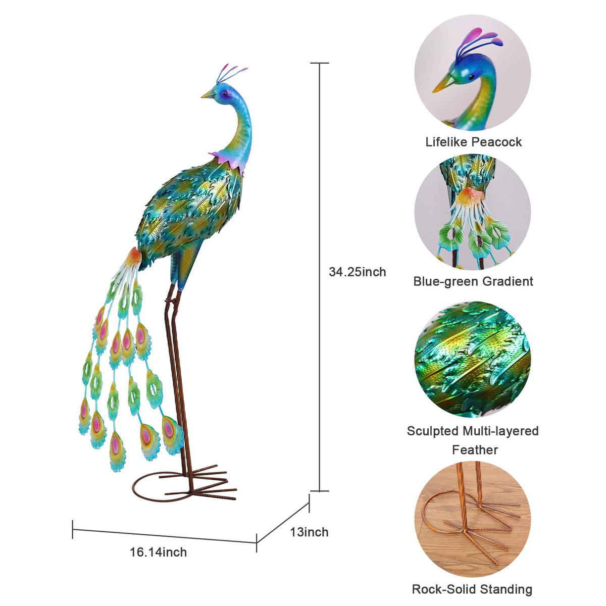 Lifelike 3D design painted on both sides for from-any-angle charm.