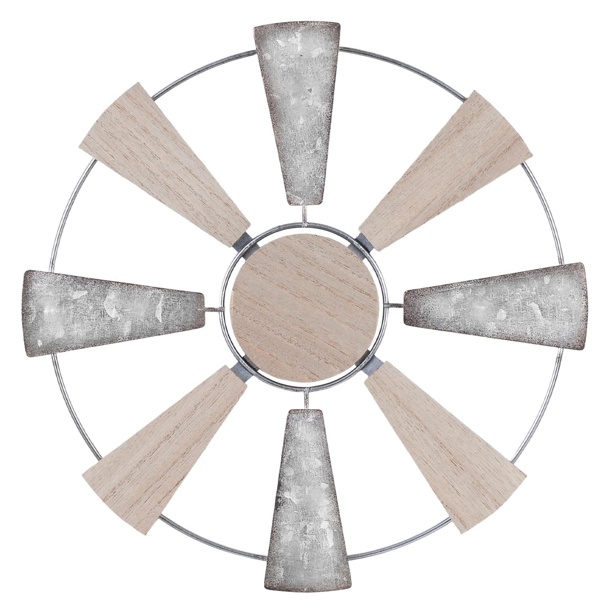 YEAHOME windmill wall art 11-inch adds rustic charm to the living room.